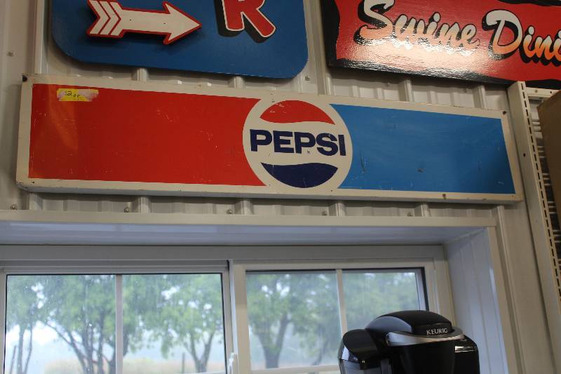 lot 74 image: Pepsi Metal Sign