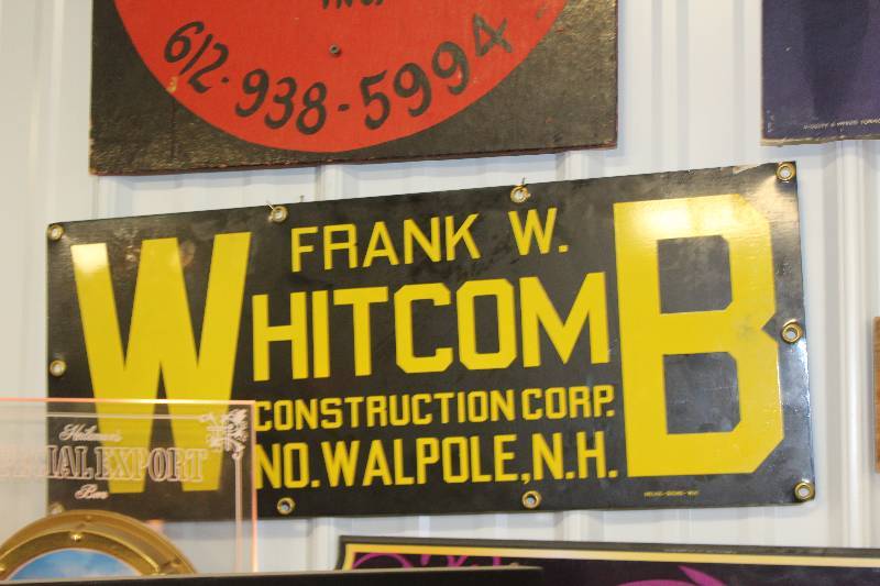 lot 80 image: Frank W. Whitcomb Construction Metal Sign