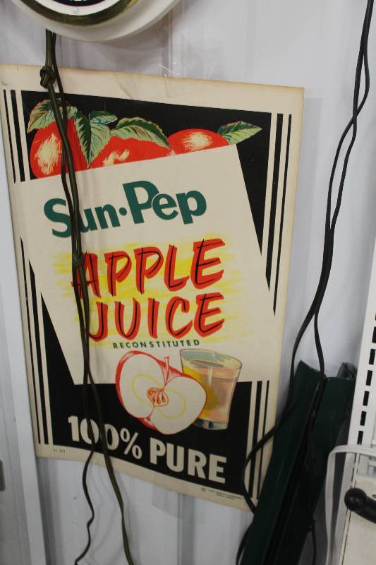 lot 87 image: Sun-Pep Apple Juice Sign