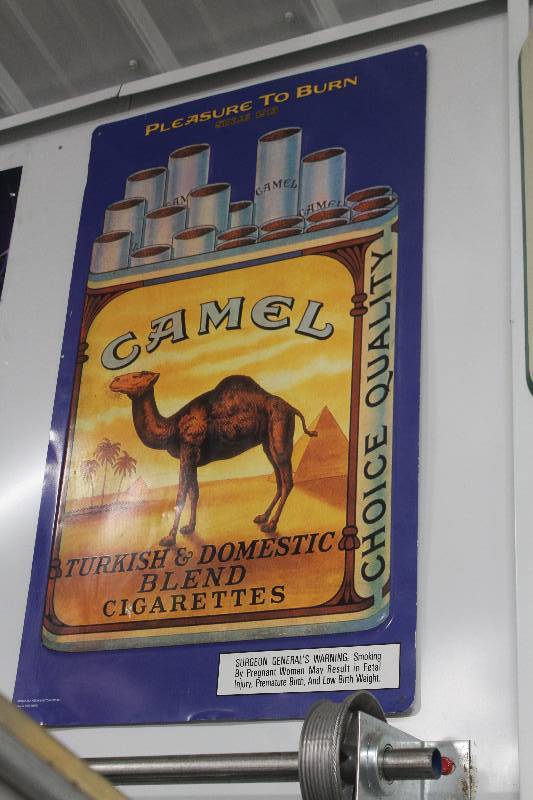lot 88 image: Camel Turkish & Domestic Blend Cigarettes Sign