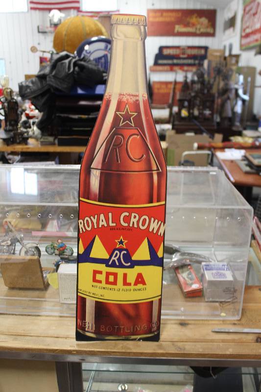 lot 94 image: Royal Crown Cola Bottle Cardboard Sign