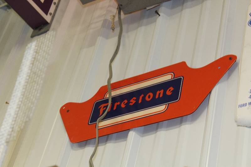 lot 98 image: Firestone Metal Sign