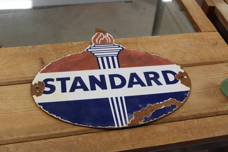 lot 100 image: Standard Oil Metal Sign
