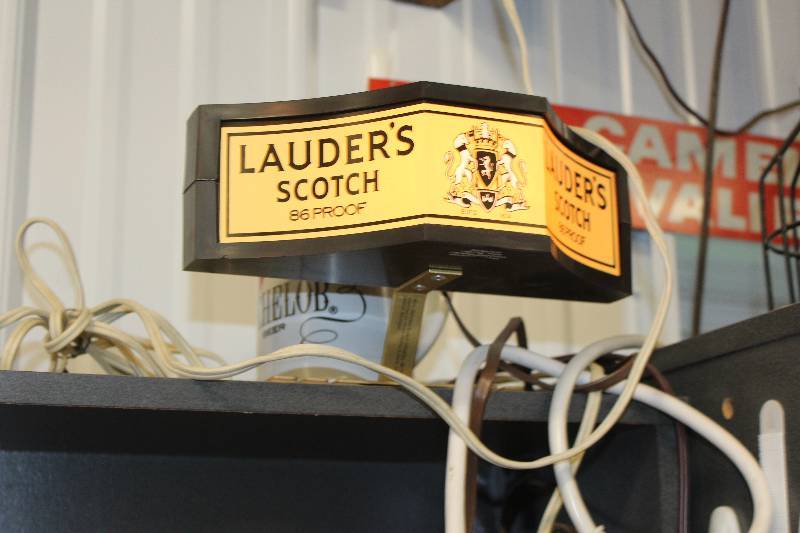 lot 123 image: Lauders Scotch Lighted Wall Decoration