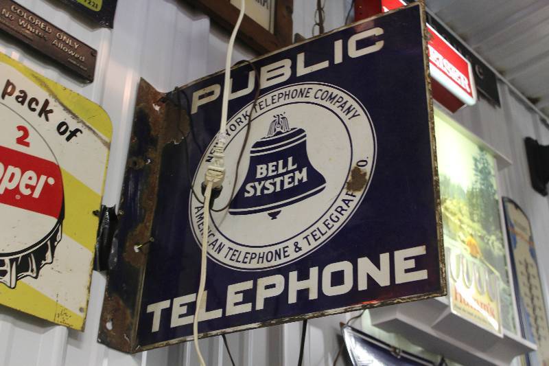 lot 124 image: Bell System NY Telephone Public Telephone Sign