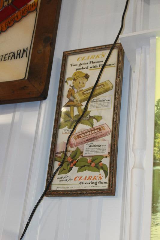 lot 127 image: Clarks Chewing Gum Sign
