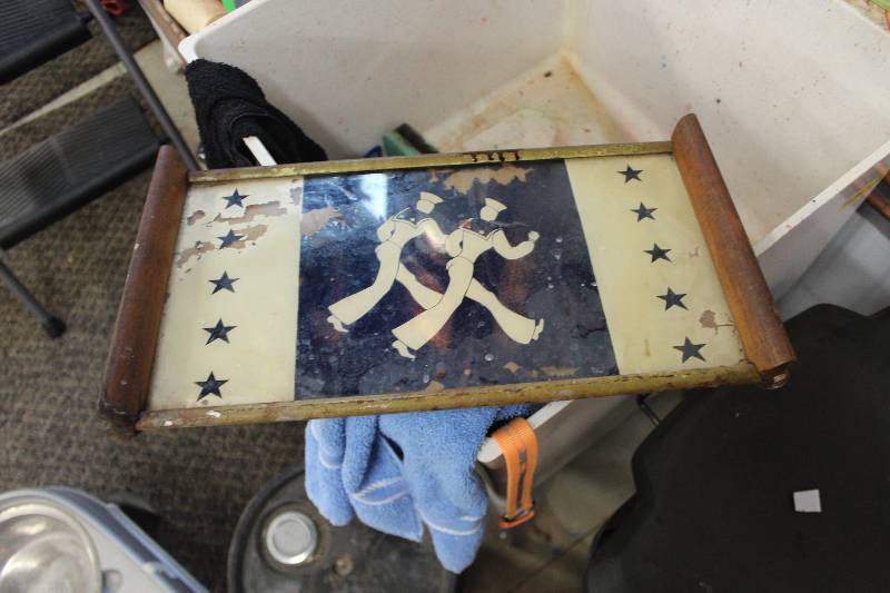 lot 144 image: Sailor Framed Glass Wall Decoration