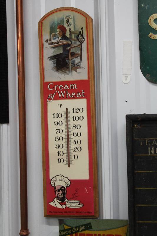 lot 147 image: Cream Of Wheat Wood Wall Thermometer