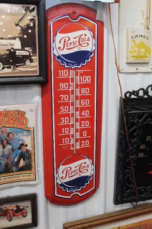 lot 166 image: Pepsi-Cola Metal Wall Thermometer
