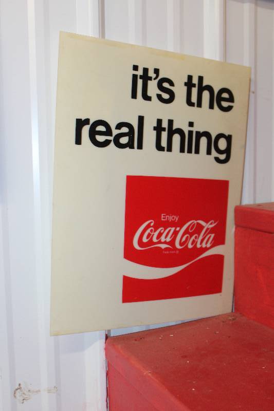 lot 187 image: Its The Real Thing Coca-Cola Sign