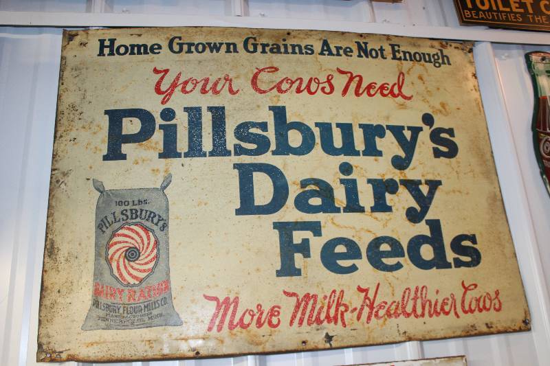 lot 191 image: Pillburys Dairy Feeds Sign