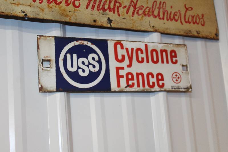 lot 190 image: USS Cyclone Fence Sign