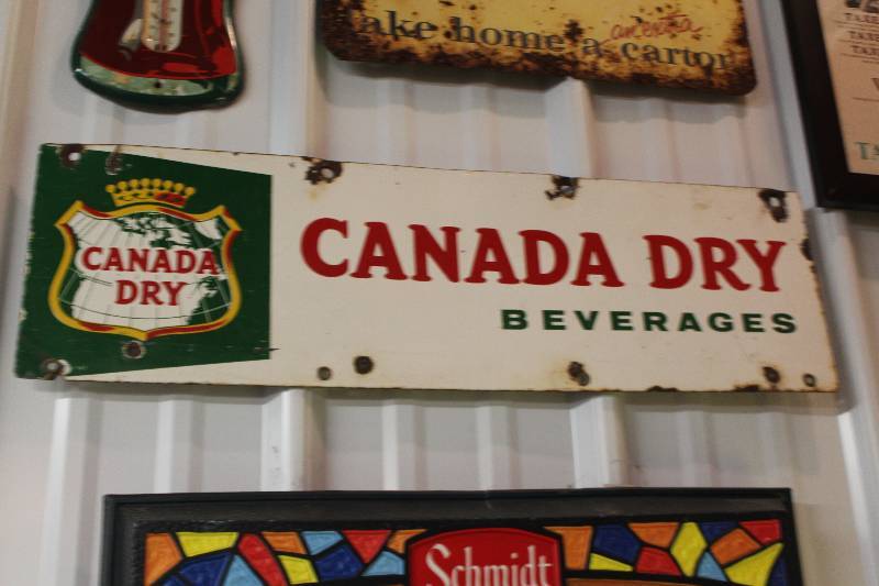 lot 198 image: Canada Dry Beverages Sign