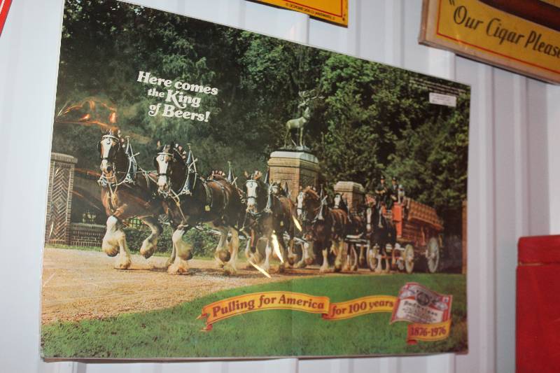 lot 216 image: Budweiser Clydesdale Wall Art