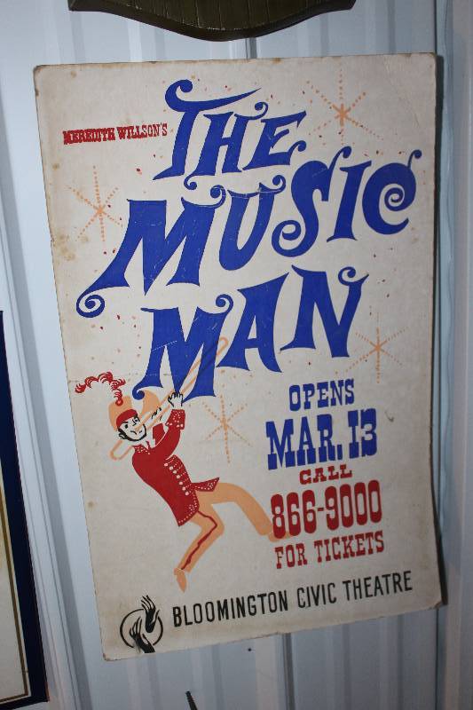 lot 221 image: Bloomington Civic Center The Music Man Advertisement Sign
