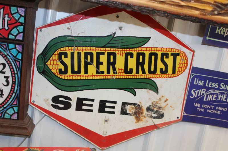 lot 286 image: Super Crost Seeds Cardboard Sign