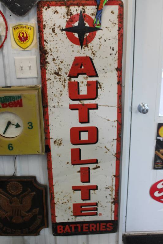 lot 296 image: Autolite Metal Sign
