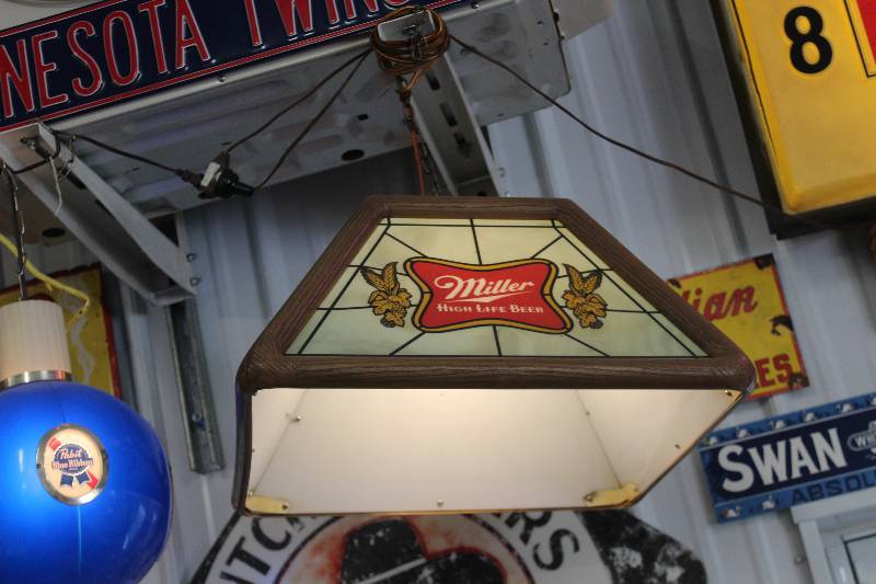 lot 303 image: Miller High Life Pool Table Light