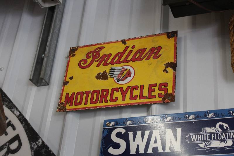 lot 305 image: Indian Motorcycles Metal Sign