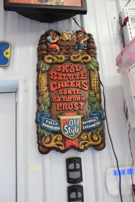 lot 342 image: Old Style Beer Plastic Wall Art