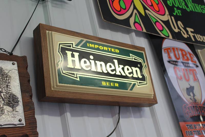 lot 346 image: Heineken Imported Beer Lighted Sign