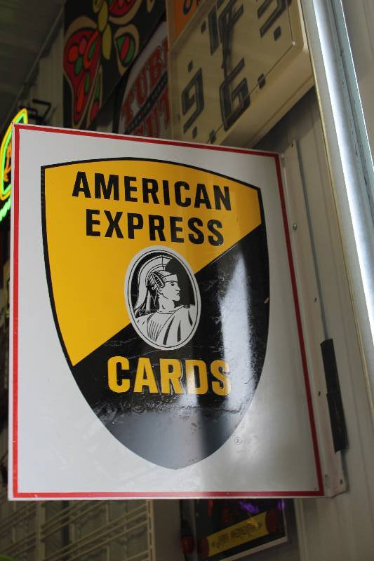 lot 349 image: American Express Cards Metal Sign