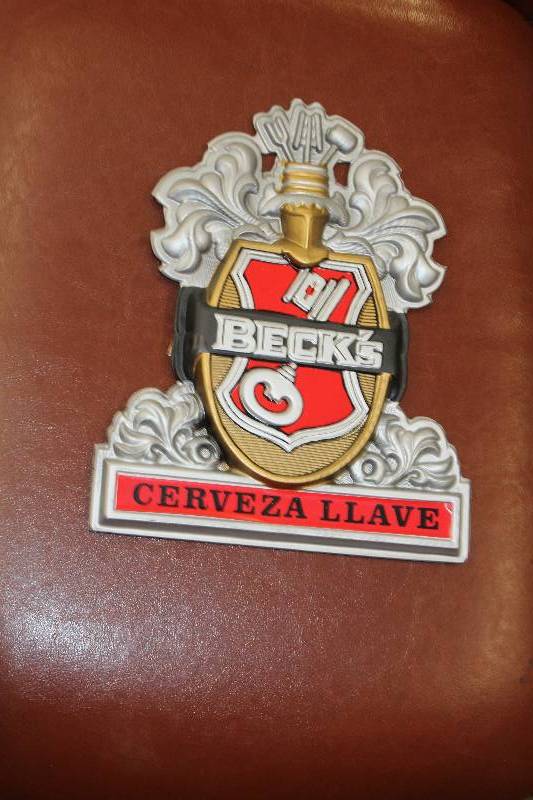 lot 359 image: Becks Beer Plastic Sign