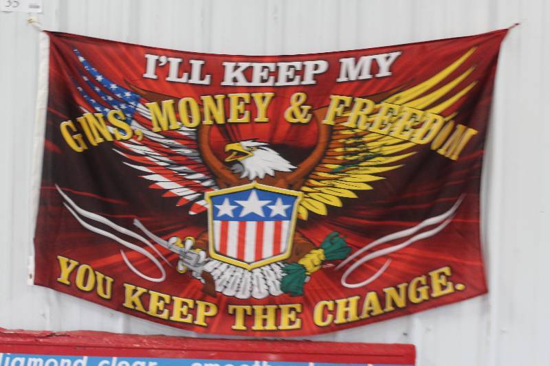 lot 412 image: Ill Keep My Guns, Money & Freedom You Keep The Change Flag