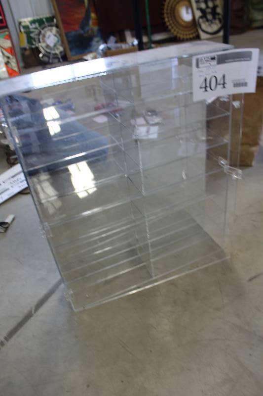 lot 404 image: Plexiglas Display Case, Glass Mirror Back