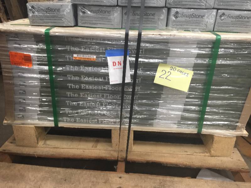 lot 22 image: TrafficMASTER Allure 12 in. x 36 in. Sedona Luxury Vinyl Tile Flooring (24 sq. ft.  case) 20 cases open box never used Model # 260110.0