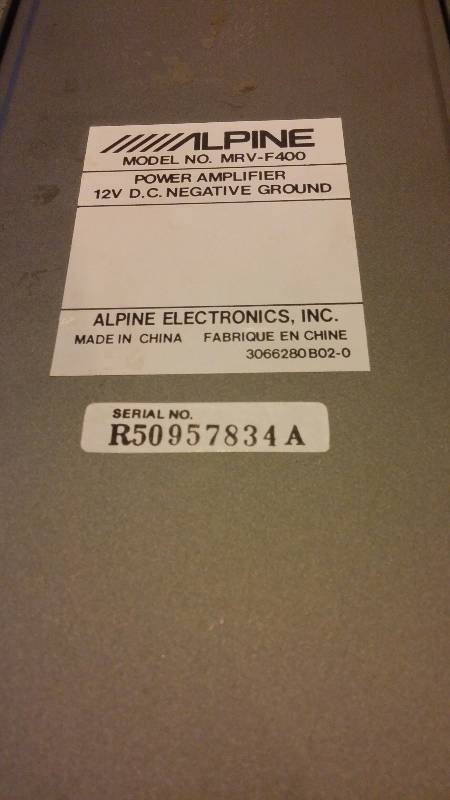 Alpine power amplifier