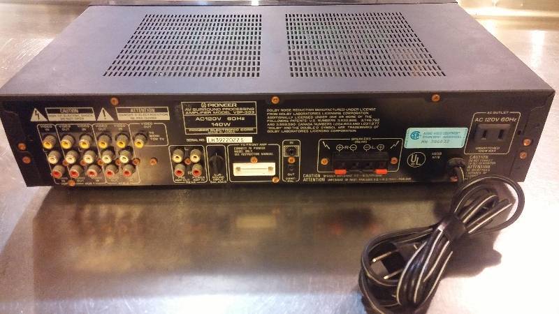 Pioneer AV surround processing amplifier model vsp 333 works good no remote.
