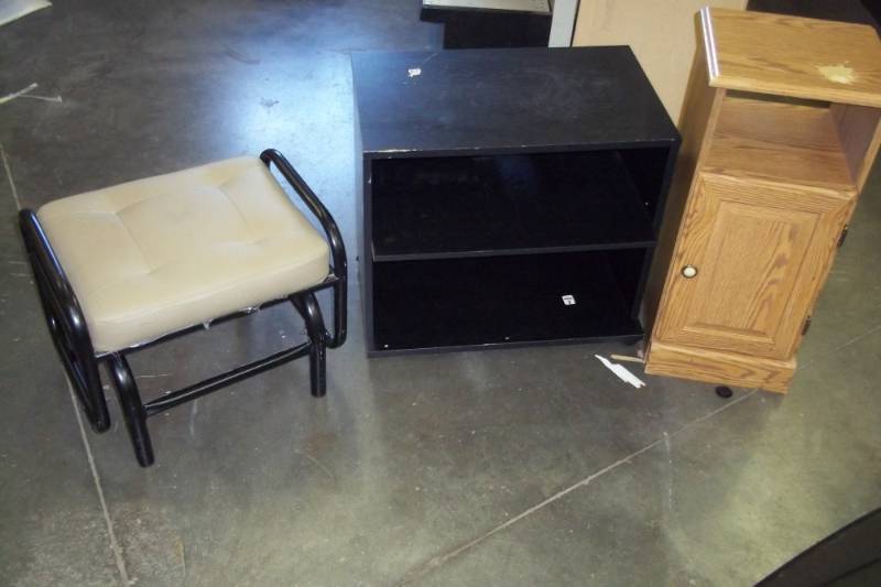 Side Table, Foot Stool and TV Table