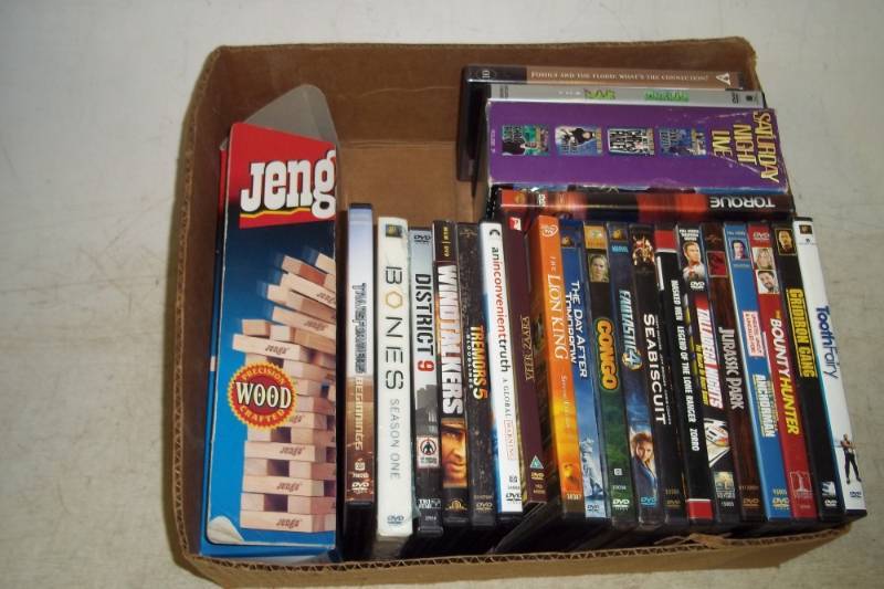 DVD Movies and Jenga Game
