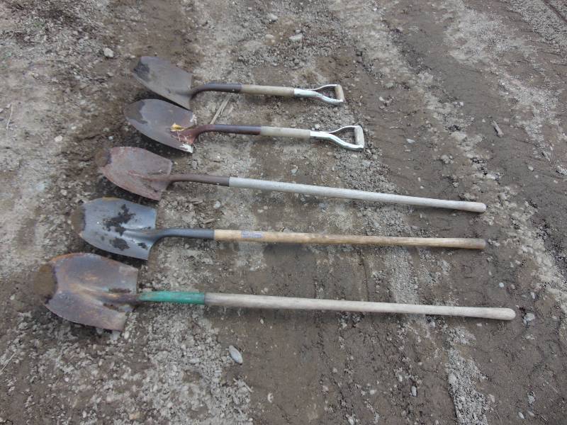 lot 158 image: (5) Metal Shovels