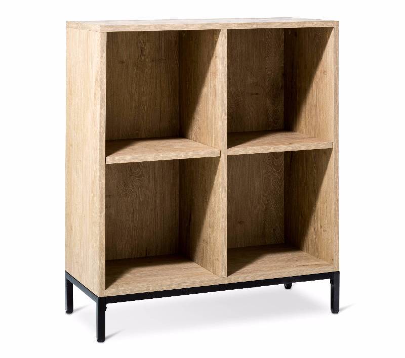 lot 37 image: New Darley 4 Cube Bookcase - Vintage Oak - Threshold