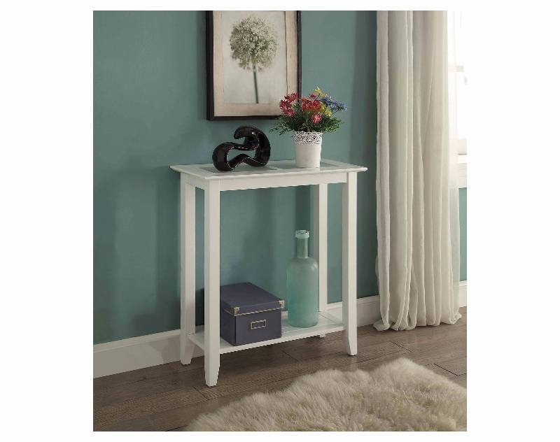 lot 43 image: New Carmel Hall Table - White (Medium) - Convenience Concepts