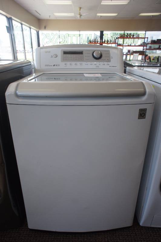 lot 5 image: New - Scratch & Dent LG Model # (WT5270CW) - Top-Loading Washer - White Color - Tested Works - MSRP $ 1299.99