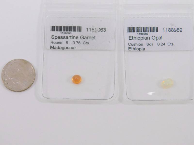 Spessartite Garnet .76 ct & Ethiopian Opal .24 ct