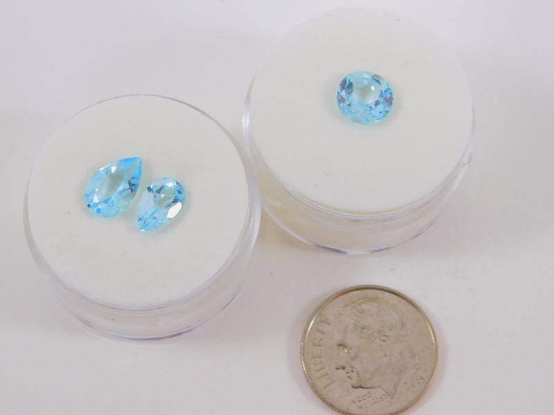 (3) Blue Topaz 4.33 ct