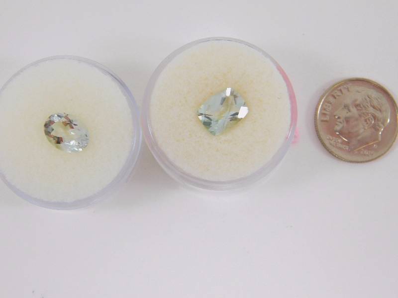 (2) Aquamarine 3.64 ct