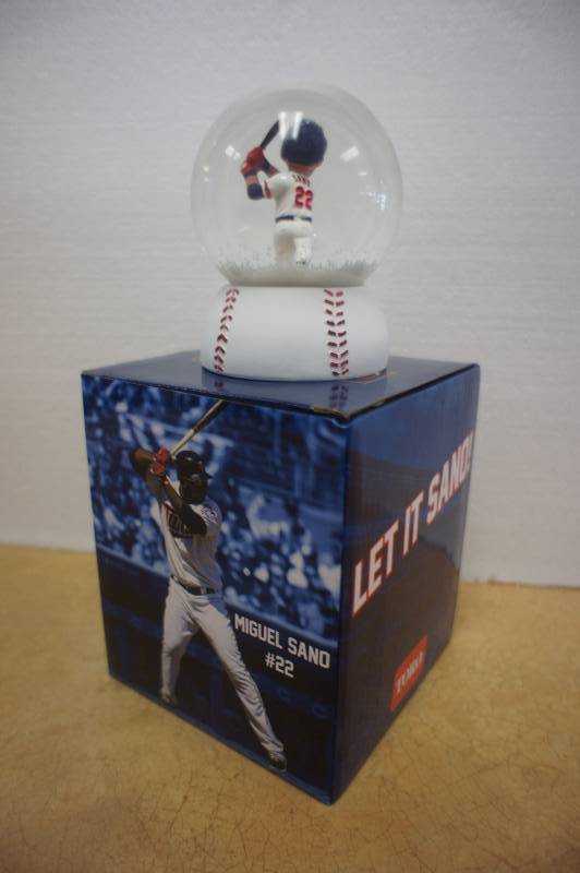 lot 3 image: MINNESOTA TWINS - MIGUEL SANO - SANO GLOBE (SNOW GLOBE)  NEW IN BOX