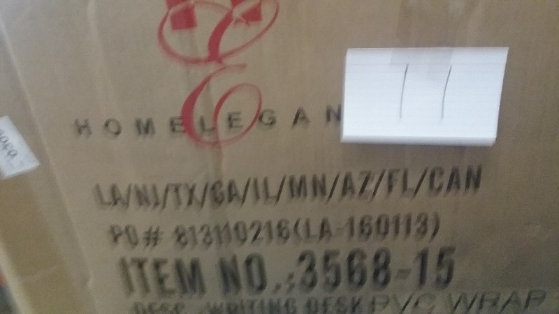 lot 11 image: Home Elegance Writing Desk