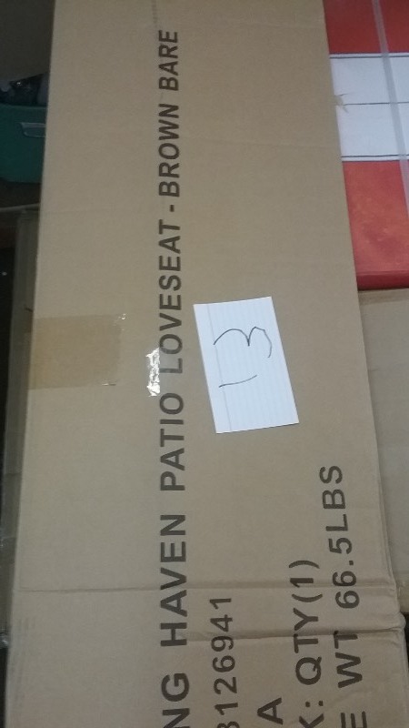 lot 13 image: Spring Haven Love Seat Brown