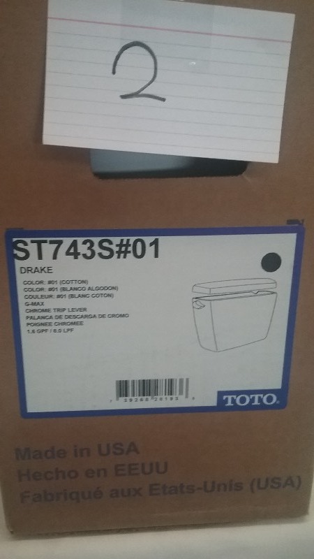 lot 2 image: TOTO Drake Toilet Tank