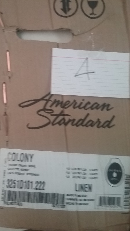 lot 4 image: American Standard Toilet Bowl