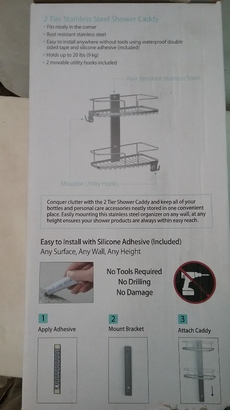 lot 24 image: Better Living 3 Piece Stainless Steel Shower Caddy