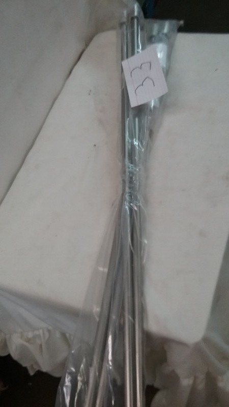lot 33 image: 2x Silver Curtain Cafe Rods