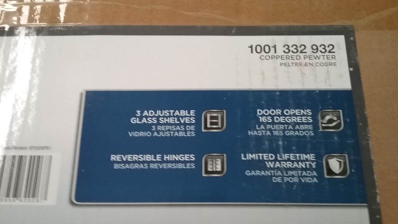 lot 36 image: Glacier Bay 20 Medicine Cabinet