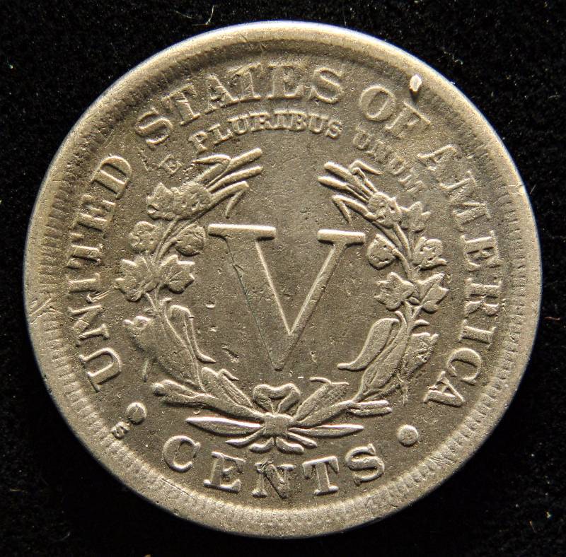 1912-S LIBERTY V NICKEL XF DETAILS